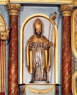 statues (2) : saint Jean Baptiste, saint Brice