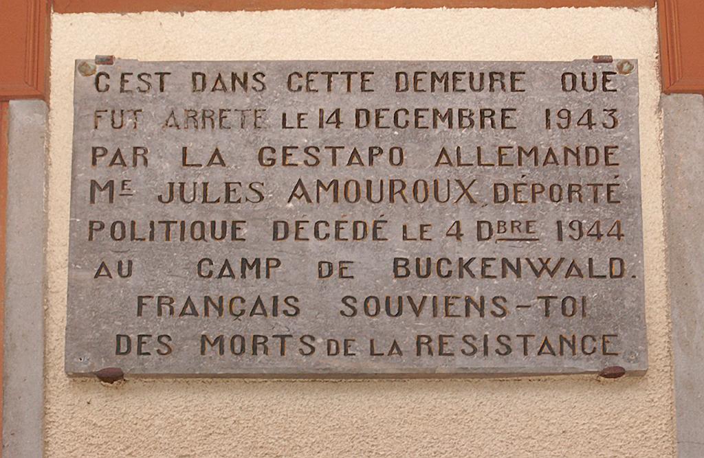 plaque commémorative de la guerre de 1939-1945