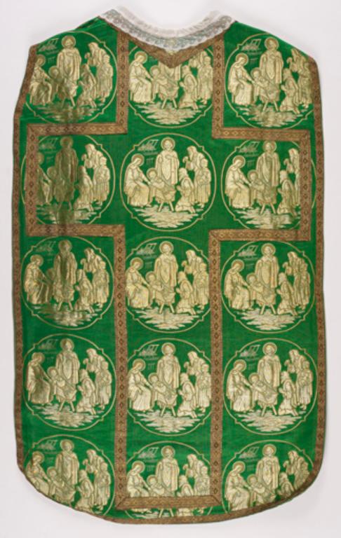 ornement liturgique catholique vert