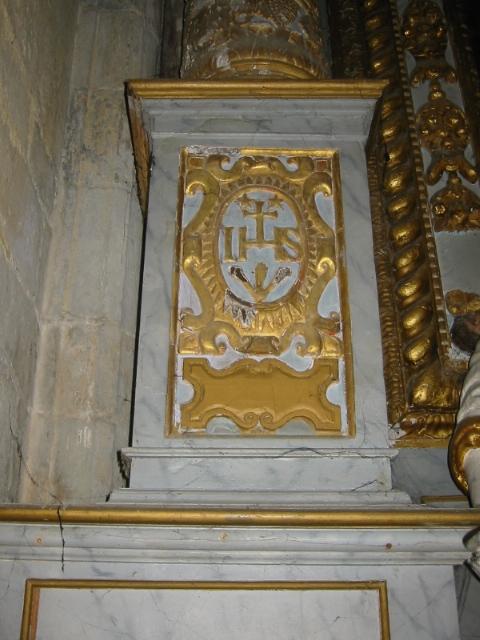 retable et tableau de la Dernière communion de saint François d'Assise en présence de la Vierge à l'Enfant