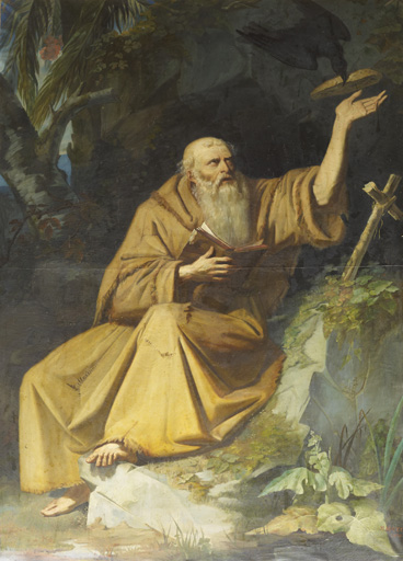 tableau de saint Paul ermite, ou saint Paul de Thèbes