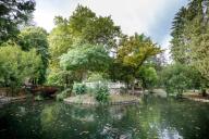 parc de l'établissement thermal actuellement jardin Charles Trénet