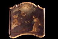 ensemble de 5 tableaux : l'Annonciation, la Visitation, l'Adoration des bergers, l'Adoration des mages, la Présentation au Temple