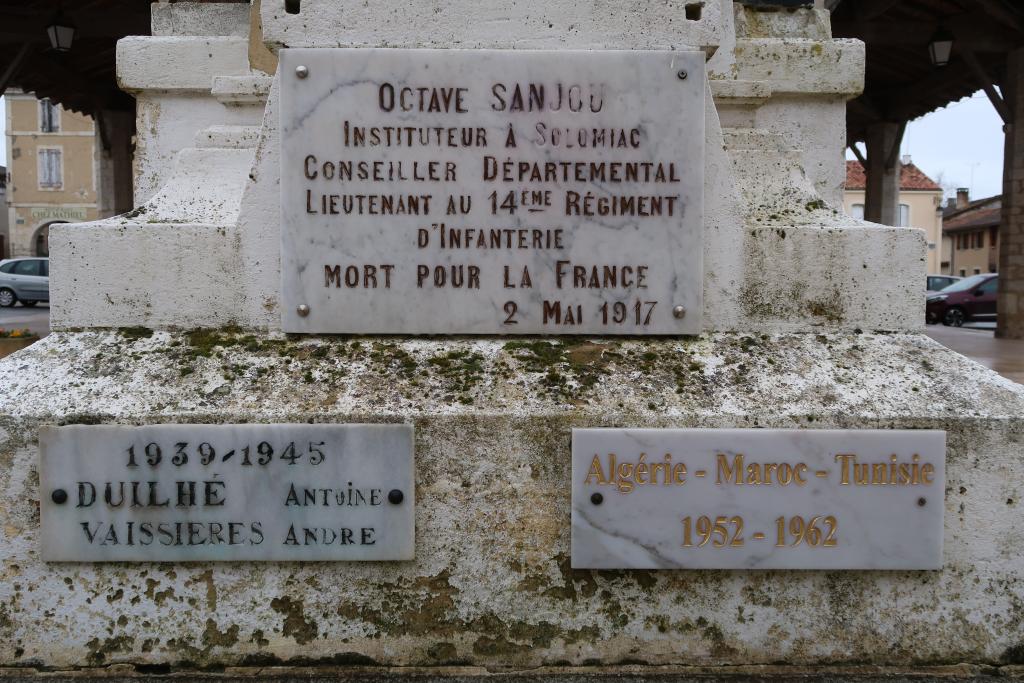 monument aux morts de la guerre de 1914-1918, de la guerre de 1939-1945 et de la guerre de 1954-1962 (Algérie)