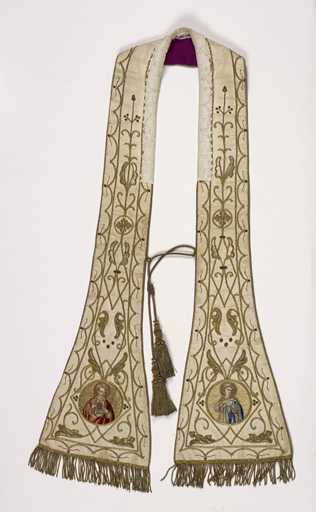 étole pastorale blanche (n° 25)
