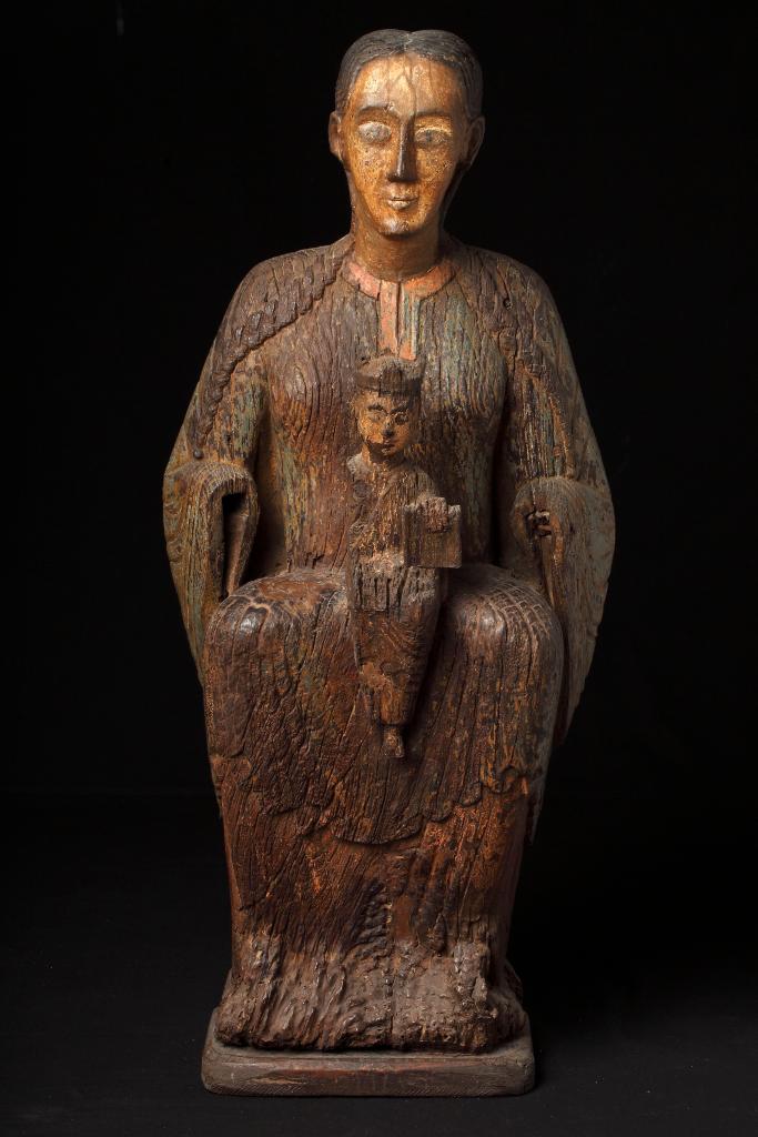 statue Vierge à l'Enfant assise