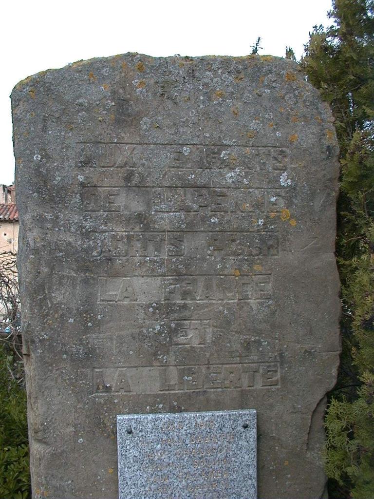 monument aux morts de la guerre de 1914-1918 et de la guerre de 1939-1945