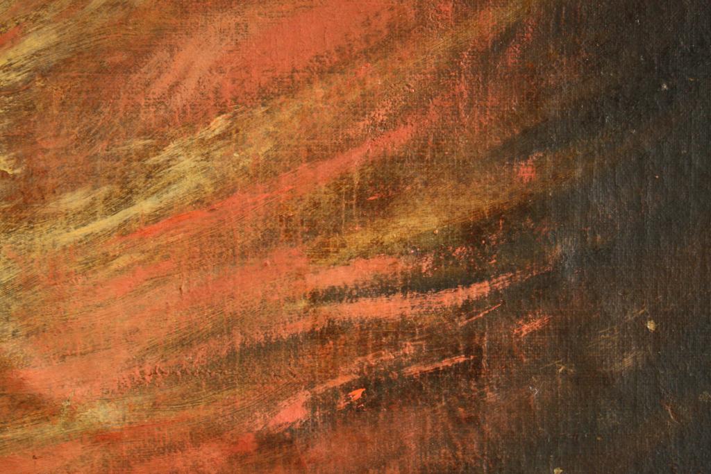 cheminée, avec tableau d'Elie sur son chariot de feu