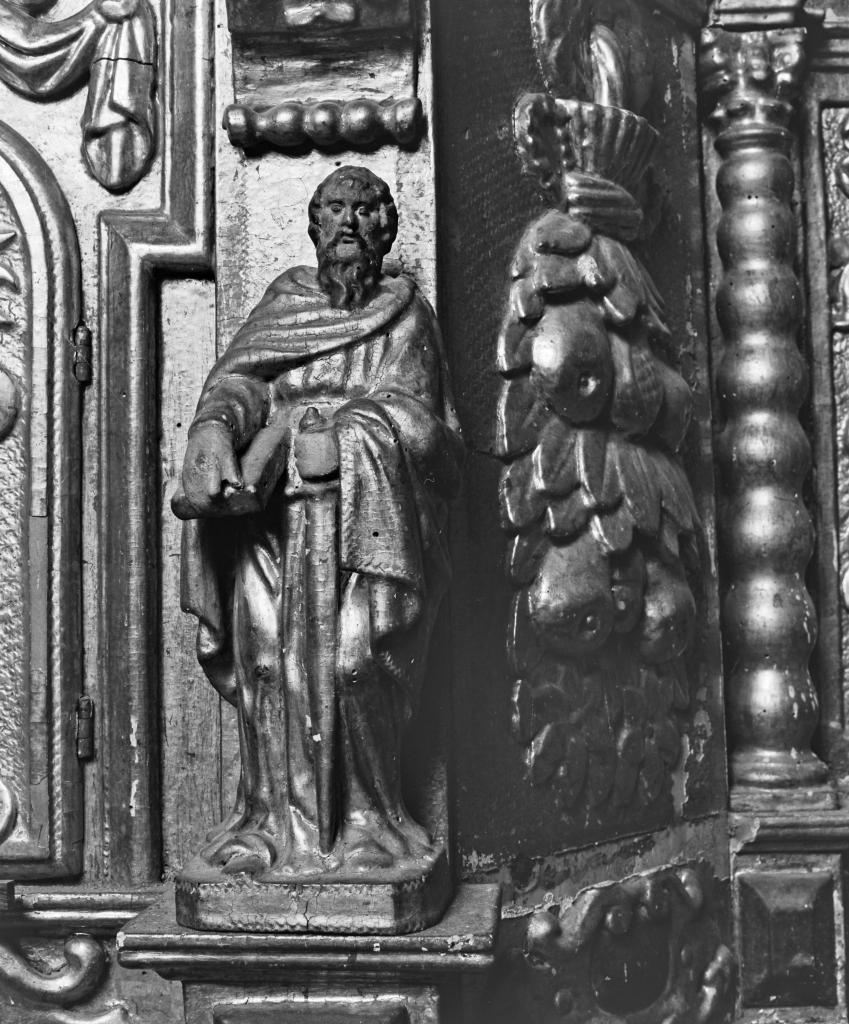 Ensemble du maître-autel (tabernacle, statues (4))