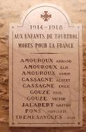 plaque commémorative des morts de la guerre de 1914-1918