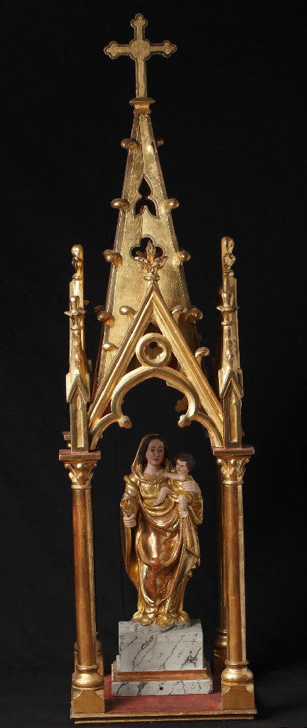 statue Vierge à l'Enfant dais de procession