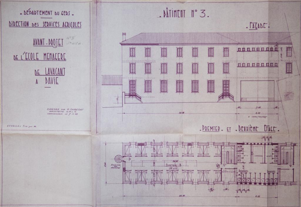 château, puis école des Frères de l'Instruction Chrétienne de Ploërmel, puis école ménagère agricole, aujourd'hui lycée d'enseignement général, technologique et agricole d'Auch Beaulieu-Lavacant