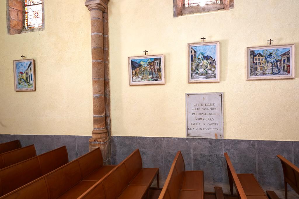 chemin de croix : ensemble de 14 tableaux