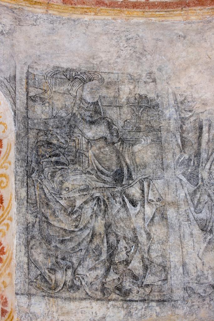 peinture monumentale : Les peintures du choeur et les Vertus