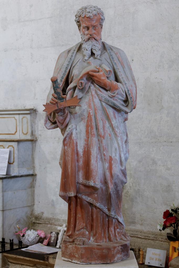 ensemble de statues : saint Louis roi, saint Paul, saint François de Sales