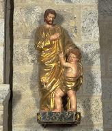 groupe sculpté : saint Joseph et Jésus enfant