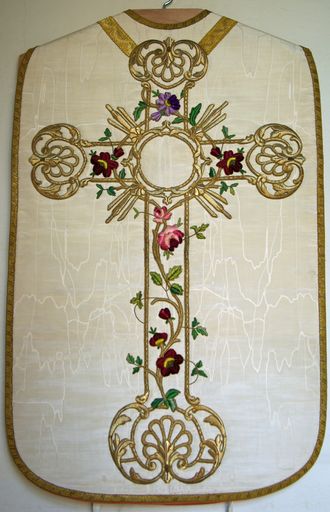 Ornement liturgique catholique blanc (n° 43)