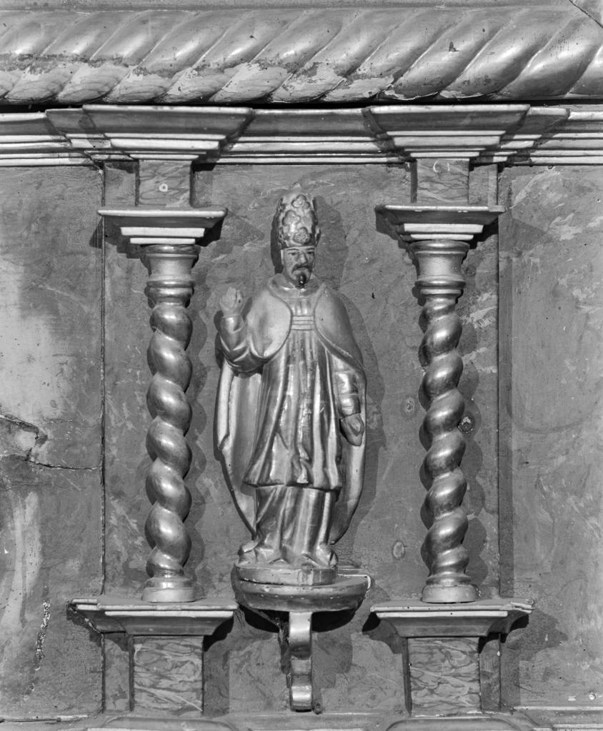 statues (2) (statuette, en pendant) : Saint Marcel, Saint Paul