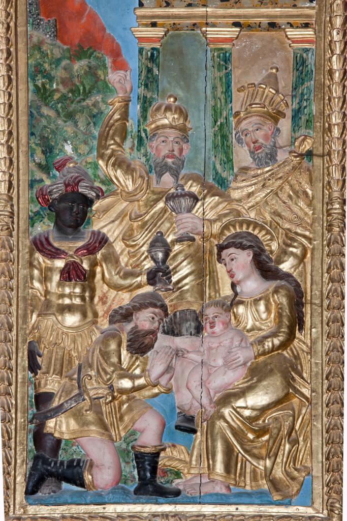 ensemble de 2 reliefs : Nativité, Adoration des Mages