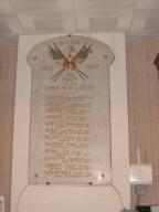 plaque commémorative des morts de la guerre de 1914-1918