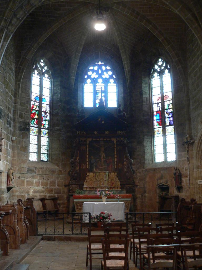 retable du maître-autel, avec tableau de La Crucifixion