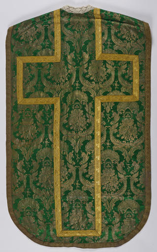Chasuble verte avec étole et voile de calice