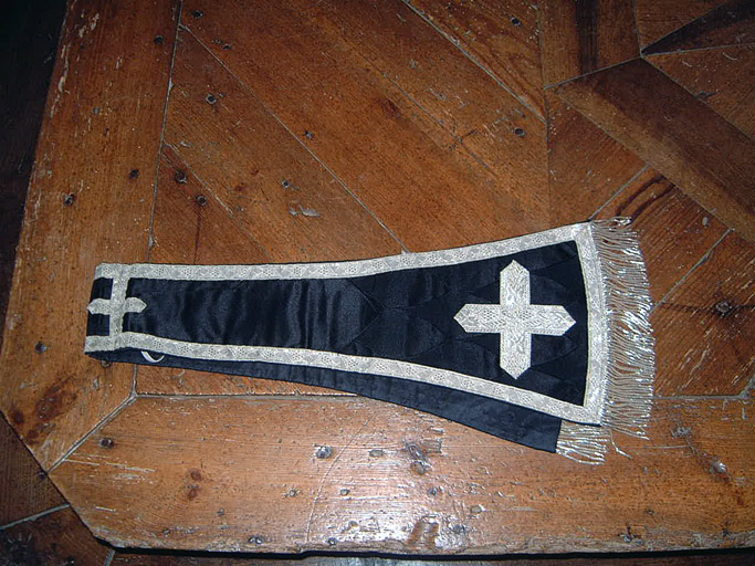 chasuble, étole de clerc, manipule, voile de calice : ornement noir 2