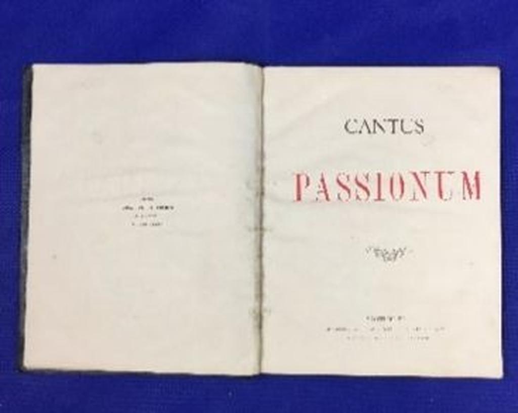 livre liturgique: cantus passionum