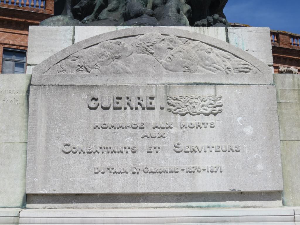 sculpture : Hommage aux morts, combattants et serviteurs du Tarn-et-Garonne 1870-1871