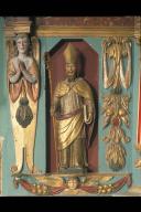 Paire de statues en pendant (petite-nature) : Saint Jacques, Saint Martin