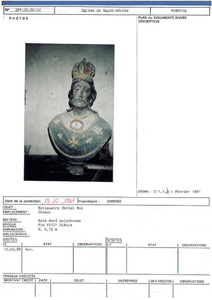 buste-reliquaire : Saint Louis