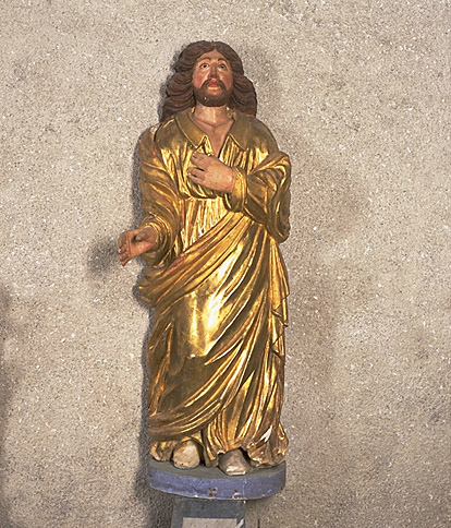 ensemble de 2 statues : Vierge de douleur, saint Jean l'évangéliste