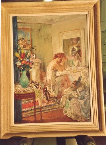 tableau et son cadre : Danseuse dans sa loge