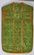 Chasuble verte avec étole et voile de calice