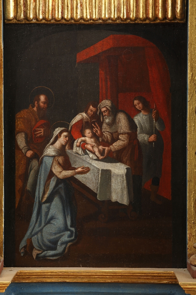 Tableau panneau de la Circoncision, retable du Rosaire