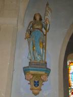 statue (petite nature), console : sainte Jeanne d'Arc