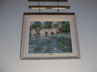 tableau et son cadre : Les bords du Loing