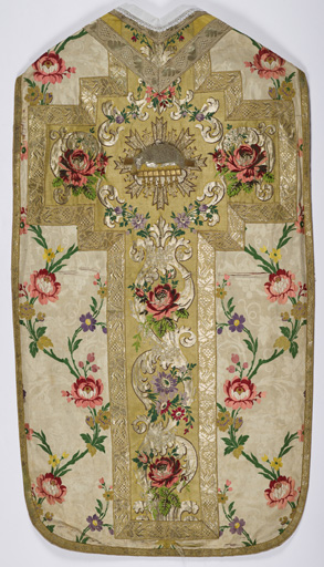 Chasuble blanche avec étole et manipule (n° 21)