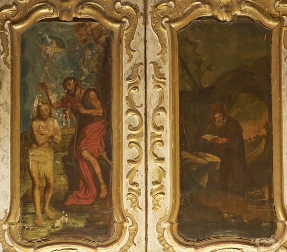 tableaux : baptême du Christ et saint Antoine le Grand
