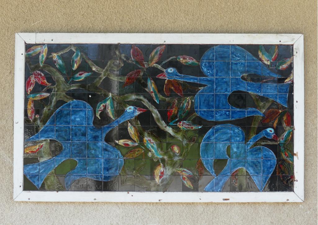 carrelage mural : L'oiseau bleu