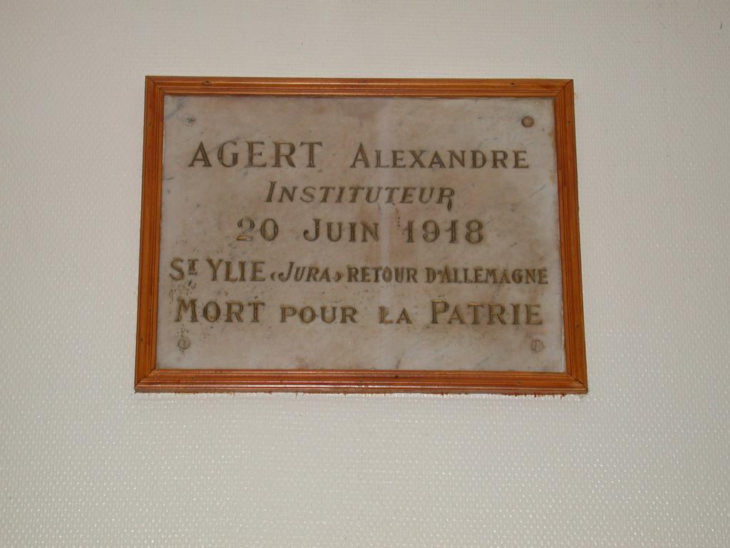 plaque commémorative de la guerre de 1914-1918