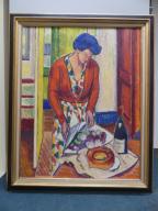 tableau et son cadre : Les achats du dimanche