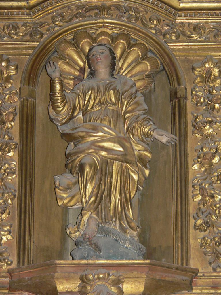 statue (d' applique, grandeur nature) : Immaculée Conception