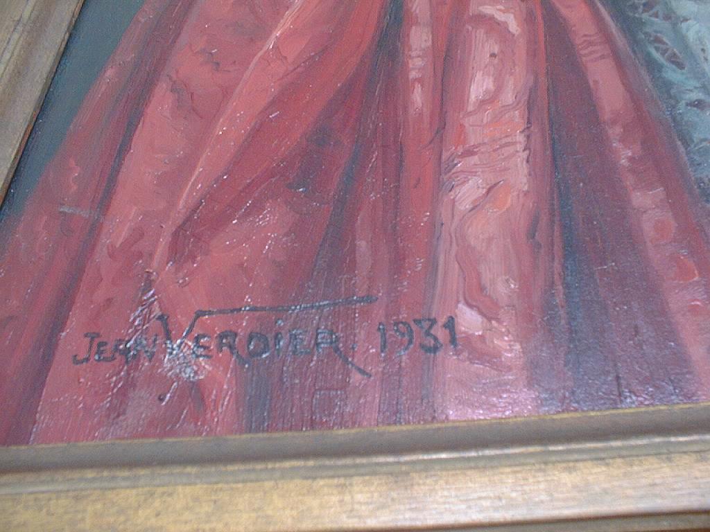 tableau et son cadre : Portrait à mi-corps du Cardinal Jean Verdier (1864-1940)