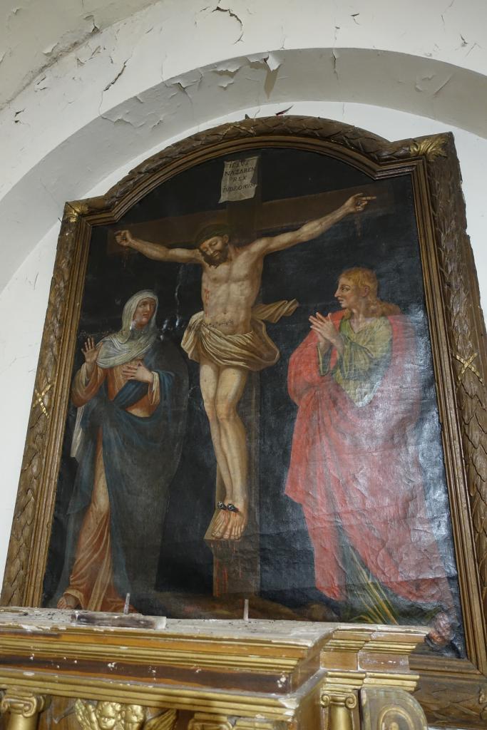 tableau et son cadre : La Crucifixion