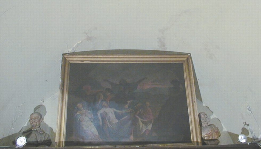 tableau et son cadre : Le Christ au tombeau