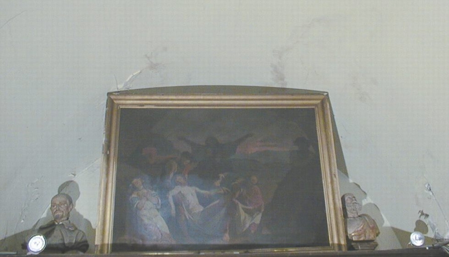 tableau et son cadre : Le Christ au tombeau