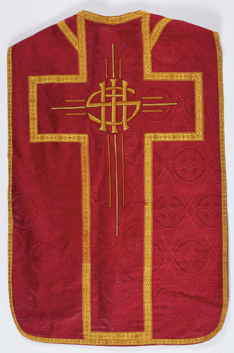 Chasuble rouge avec étole et manipule