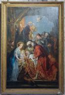 Tableau et son cadre : Adoration des mages