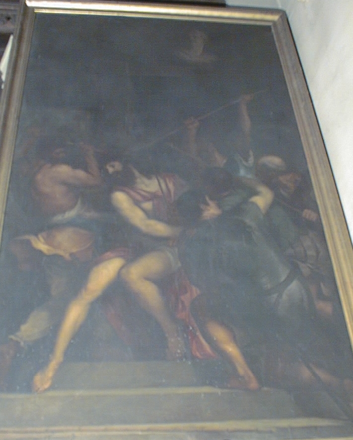 tableau et son cadre : Le Christ couronné d'épines